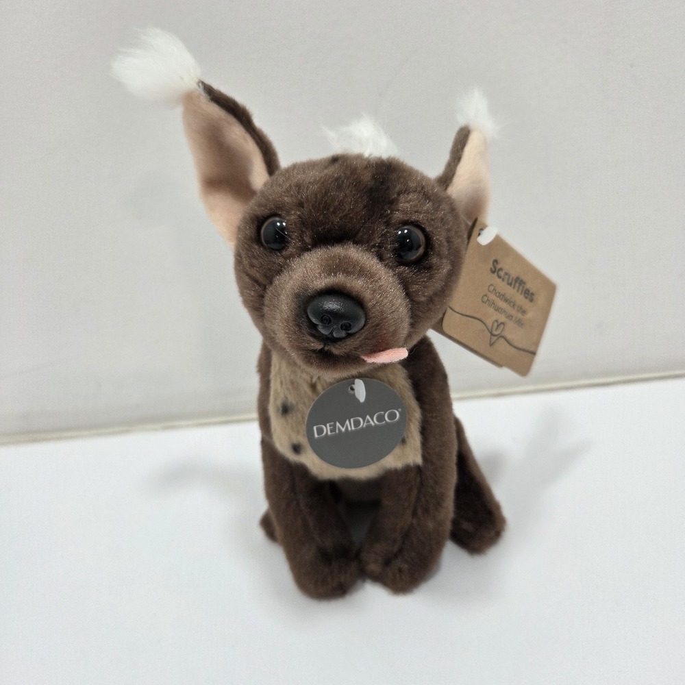 Demdaco Scruffies Chadwick The Chihuahua Mix Plush Toy